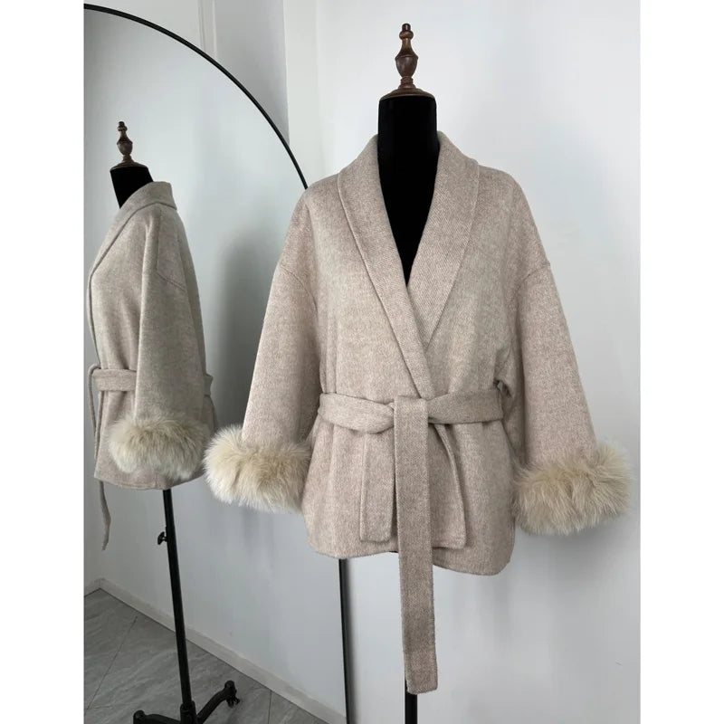 Elegant Double-Sided Wool Coat Jacket