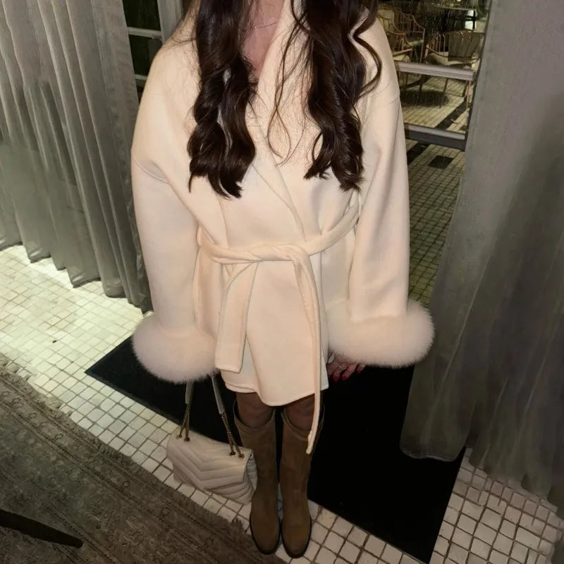 Elegant Double-Sided Wool Coat Jacket