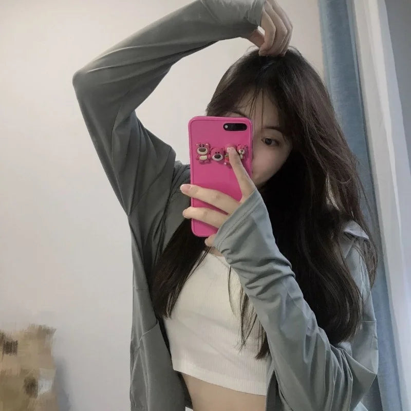 Lightweight Ice Silk Hooded Jacket Coat