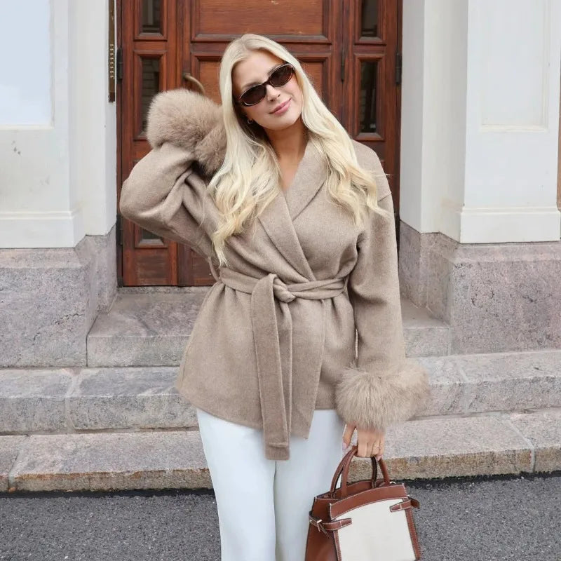 Elegant Double-Sided Wool Coat Jacket